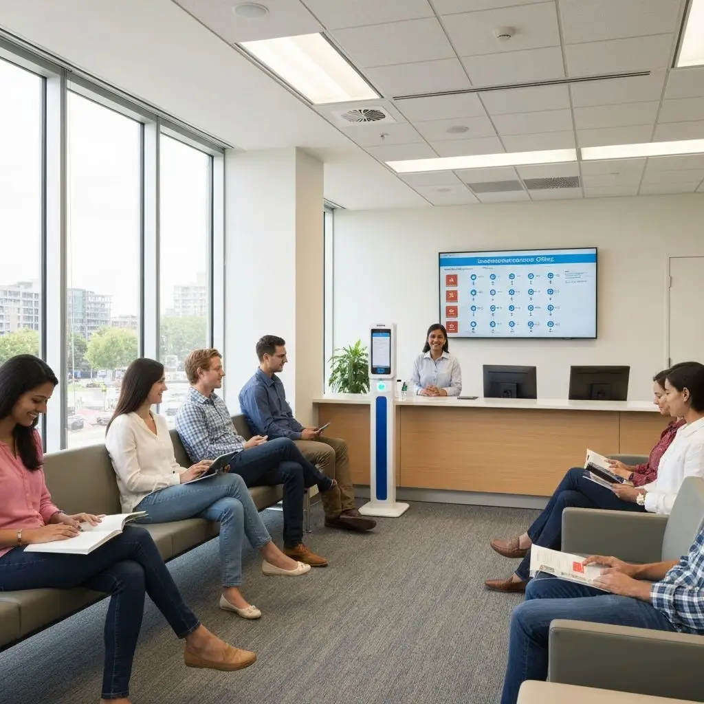 نظام انتظار العملاء في مكتب حكومي
